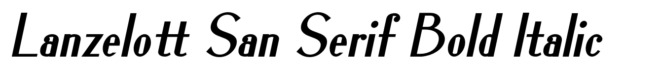 Lanzelott San Serif Bold Italic